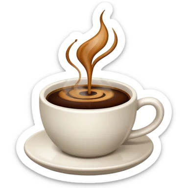 Cup of coffee white sticker