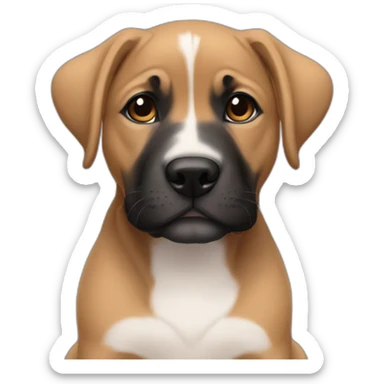 black american stafford puppy sticker