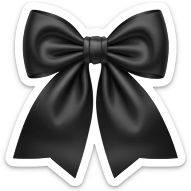 Black bow emoji sticker