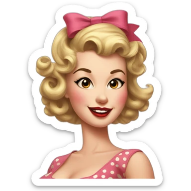 50s pin-up sticker
