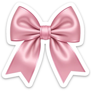 light pink bow on light pink bow sticker