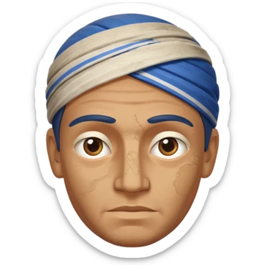 Male santoriny head sticker