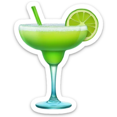 Giant margarita in colored glass sticker