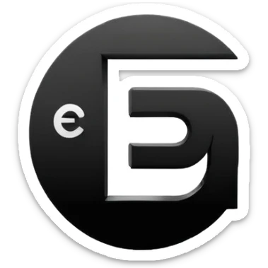 i want p logo whit started e sticker