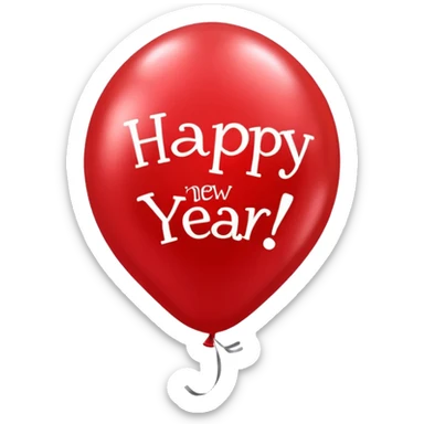 ballon de fete bonne année sticker