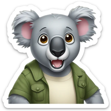 giant ferocious adorable koala sticker