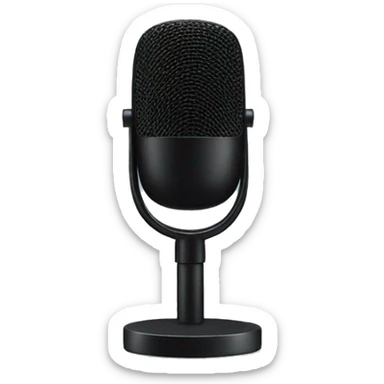 mic having pop message "ADS" in black color sticker