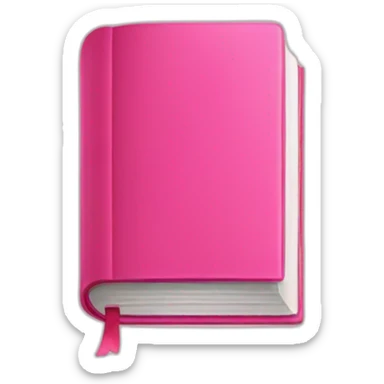 Pink book sticker