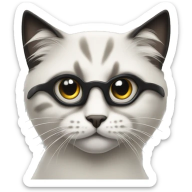 Neva masquerade cat with a black muzzle sticker