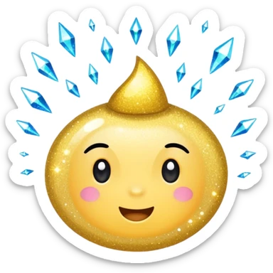  sparkling shiny glitter, with bright sparkles and shimmering particles, simple cute cartoon style sticker