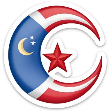 east turkestan flag  sticker