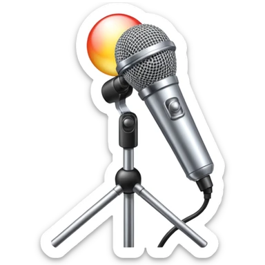 stage spotlight shining on a microphone sticker
