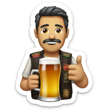 Toda tomando cerveza sticker
