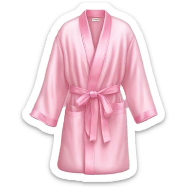 Light pink silk slippers and robe sticker