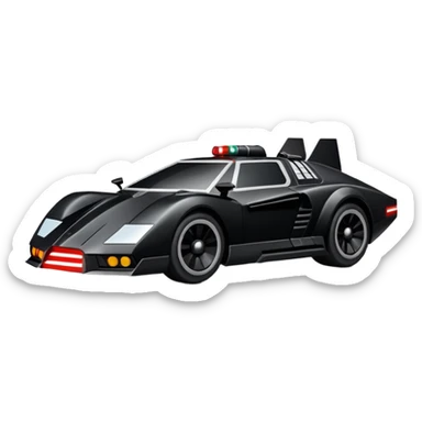 Haunted Darth Vader’s stealth race car with bright white headlights and light saber bumpers  sticker