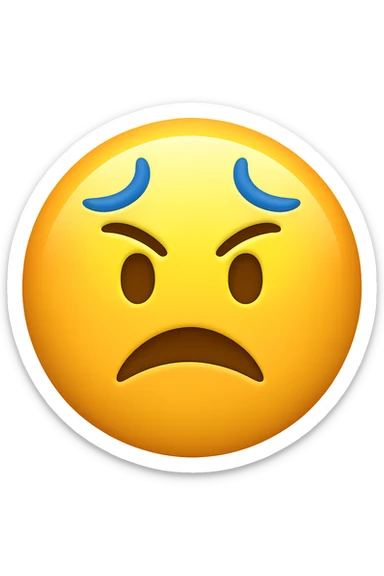 irritabilità o ansia improvvisa emoji stile iphone sticker