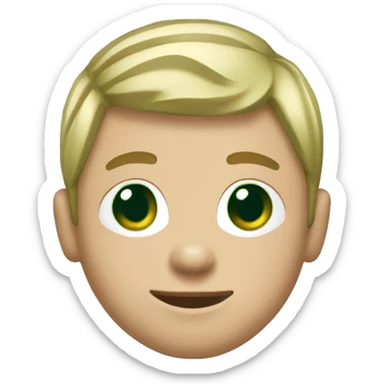 Minnesota wild hockey player boy with green jersey with short blonde hair  sticker