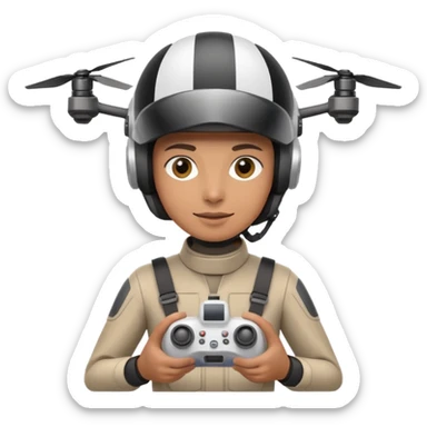 A drone racer sticker