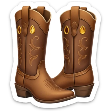 pair of cowboy boots sticker
