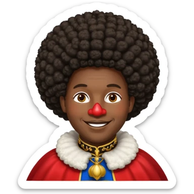 Zwarte Piet , de knecht van Sinterklaas. Met zijn kraag, Afro haar en een muts op zijn/ haar hoofd goofd sticker