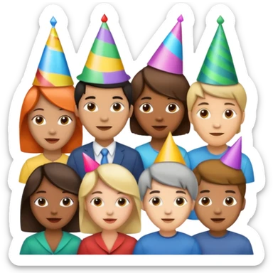 lets party word sticker