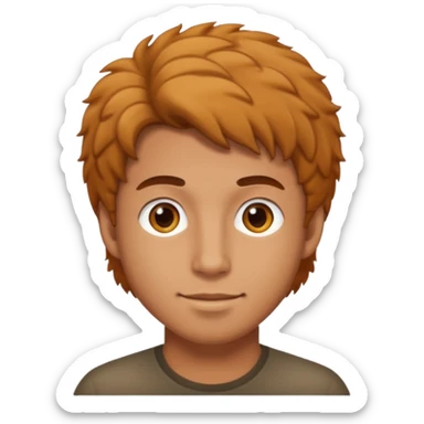 man with coily chairs only face brighter face sticker