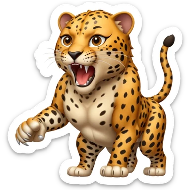 Leopard  rouring sticker