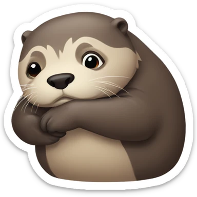 Otter sad sticker
