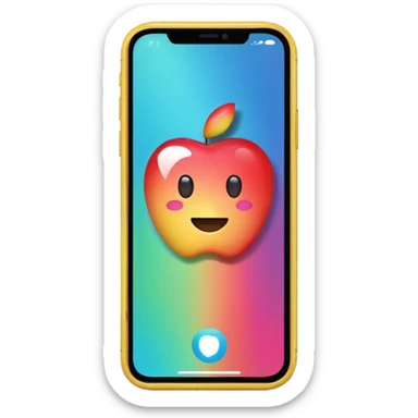 apple style emoji of a smartphone with a TikTok video playing on screen sticker