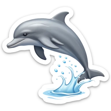 dolphin leaping out of water sticker