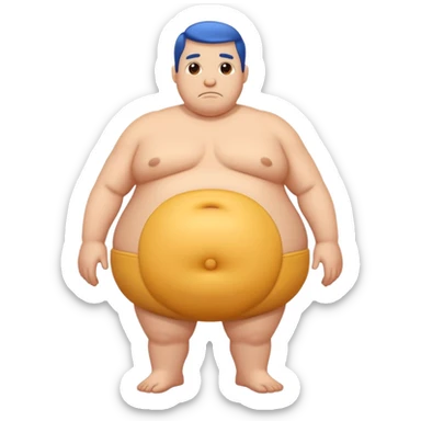 Skin Blue Inflation Stomach Huge Gigantic Colossal Max Massive Gigantamax Largest He's Swelling Up sticker