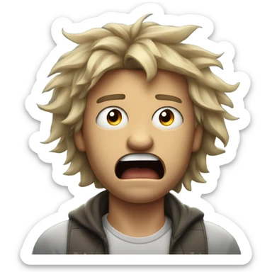 man going insane sticker