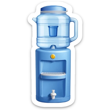 Office water cooler with a giant jug on top sticker