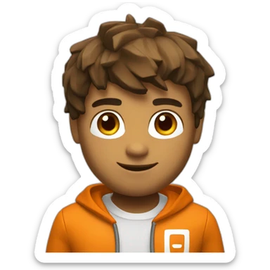 Roblox, com casaco laranja sticker