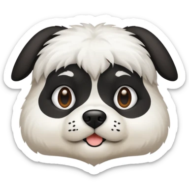 dog white with black face and shor hair sticker