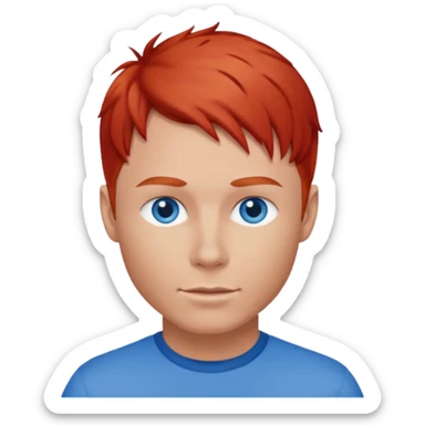 Brian Littrell blue eyes, red hair sticker