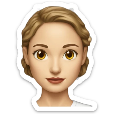 woman's school scheme anatomy of body Natalie Portman sticker