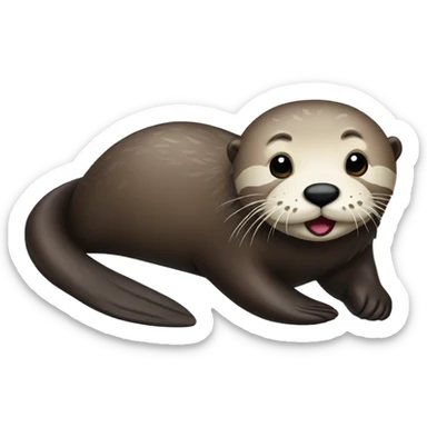 Sea otter sticker