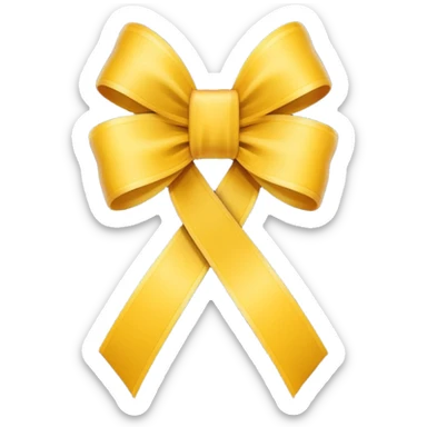 Apple-style emoji, minimal shading, simple gradients.
Keep the original emoji style and shape exactly the same.
Change the ribbon color to a vivid yellow.
Flat emoji style, clean vector look, no extra elements, no text, transparent background. sticker