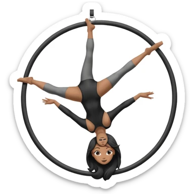 aerial hoop aerialist black n white sticker