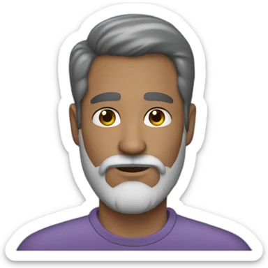 50 yo beard dark hair male sticker