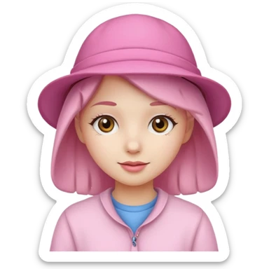 pink hat girl sticker