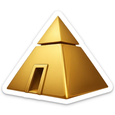 Gold big shiny giant ancient Egyptian pyramid  sticker