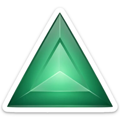 A green upside down triangle needs to face down POINT now sticker