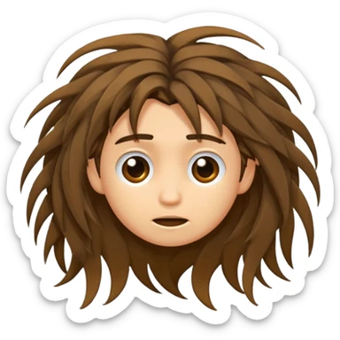disheveled hair sticker