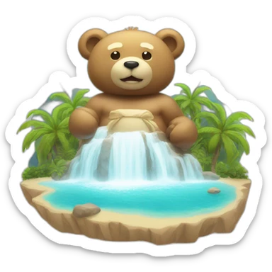 Heavenly Bear of power on vacation sticker