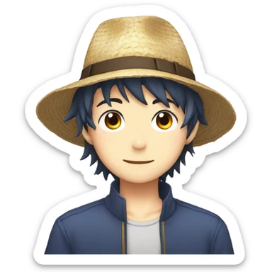 anime boy with hat sticker