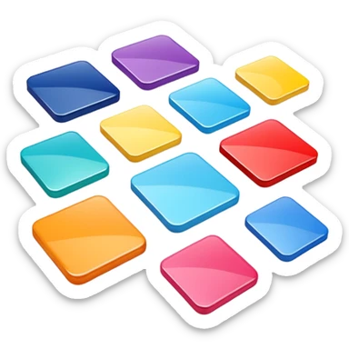 3D colour swatch sticker