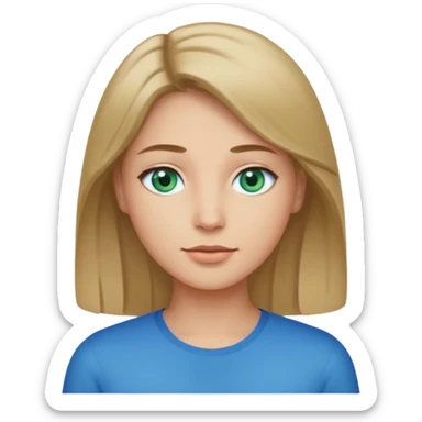 dark blond whit blue/green eys sticker