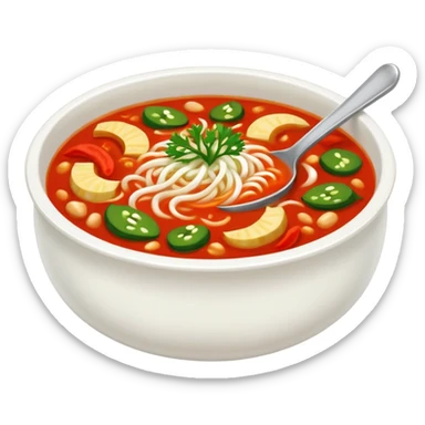 Create an emoji for Korean kimchi soup  sticker